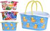 Tragekorb Wäschekorb Einkaufskorb Klammerkorb bunt Kunststoff 29x21x15cm Bild 1