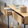 Casâme Konsole mit 2 Schubladen und 1 Regalboden in Eichenoptik - L100cm - Helles Holz Bild 3