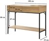 Casâme Konsole mit 2 Schubladen und 1 Regalboden in Eichenoptik - L100cm - Helles Holz Bild 5