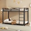 Bett 90x200 cm aus Metall – platzsparendes Etagenbett mit hohen Sicherheitsleisten Bild 3