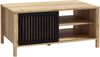 Forte JYTANA Couchtisch 100 110, skandinavischer Sofatisch mit Aufbewahrung, Holzwerkstoff, Mauvella Eiche Holzdekor, 105,5 cm breit x 49,9 cm hoch x 65,2 cm tief Bild 3