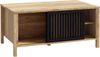 Forte JYTANA Couchtisch 100 110, skandinavischer Sofatisch mit Aufbewahrung, Holzwerkstoff, Mauvella Eiche Holzdekor, 105,5 cm breit x 49,9 cm hoch x 65,2 cm tief Bild 5