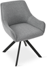 GOEURVANT 1178 Esszimmerstühle 4er-Set, 360° Drehbar, Webstoff - Taubengrau Bild 2