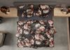 Mako Satin Bettwäsche midnight Flower rose / anthrazit Garnitur 140x200 + 70x90 Bild 4