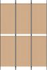 vidaXL 3-teiliger Raumteiler Beige 150 x 220 cm Stoff 42039223 Bild 4
