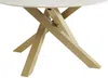 Vente-unique - LENUMIA Esstisch Keramik WeißGold - B 130 cm x H 76 cm x L 130 cm Bild 4