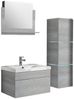 HOME DELUXE Badmöbel-Set 'WANGEROOGE - L' mit LED-Beleuchtung, Grau Bild 4