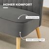 HOMCOM 2-Sitzer Zweisitzer, Loveseat mit Leinenoptik, Doppelsofa mit Holzbeine, 1 Teile Bild 3