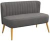 HOMCOM 2-Sitzer Zweisitzer, Loveseat mit Leinenoptik, Doppelsofa mit Holzbeine, 1 Teile Bild 4