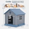 Kunststoff-Hundehütte für kleine und mittelgroße Hunde wasserfest und isoliert Indoor- und Outdoor-Hundehütte Blau Bild 2