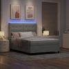 vidaXL Boxspringbett mit LED-Lichtleisten Hellgrau 140 x 190 cm Samt 3343862 Bild 5