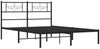 vidaXL Bettgestell mit Kopfteil, Metall, Schwarz, 160x200 cm Bild 3