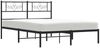 vidaXL Bettgestell mit Kopfteil, Metall, Schwarz, 160x200 cm Bild 4