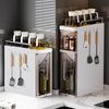 GarveeMore Küchenorganizer-Set Haushaltsküche Aufbewahrungsregal Multifunktionales Gewürzglasregal, Kunststoff Schreibtisch Lagerung Kabinett Schublade Typ Lücke Kabinett Bild 3