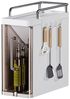 GarveeMore Küchenorganizer-Set Haushaltsküche Aufbewahrungsregal Multifunktionales Gewürzglasregal, Kunststoff Schreibtisch Lagerung Kabinett Schublade Typ Lücke Kabinett Bild 2
