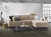 Dmora Sofa mit Halbinsel Assobasso, Ecksofa, Sofa mit Stauraum-Halbinsel rechts, schmale Armlehnen, 100 % Made in Italy, 260 x 95 x 90 cm, Beige Bild 2