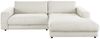KAWOLA Sofa MADELINE Ecksofa Cord cremeweiß Longchair rechts 85 x 190 x 270 cm Bild 2