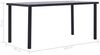 vidaXL Esstisch Schwarz und Betongrau 160 x 80 x 75 cm MDF 281859 Bild 5