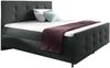 99rooms Primo Boxspringbett 120x200 cm Strukturstoff INARI Dunkelgrau Bild 2