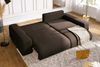 Ecksofa Schlaffunktion ausziehbar Bettkasten Polsterecke Couch Cord Dunkelbraun Bild 5