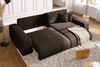 Ecksofa Schlaffunktion ausziehbar Bettkasten Polsterecke Couch Cord Dunkelbraun Bild 4