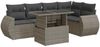 vidaXL 6-tlg. Garten-Sofagarnitur mit Kissen Grau Poly Rattan 3326641 Bild 2