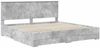 vidaXL Bettrahmen mit Kopfteil Beton Grau 200 x 200 cm Holzwerkstoff 3411267 Bild 4