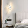 ZMH LED Wandleuchte Innen Schwarz/Weiß Modern Wandlampe 7W Warmweiß Treppenhaus Flur, Augenschutz, Einfache Installtion, LED fest integriert, 3000K, Aluminium Wandbeleuchtung Wohnzimmer Bild 3