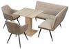 HTI-Living Eckbankgruppe Sitzgruppe Taupe/Cord Joschka, (Set, 4-tlg), Esstisch Eckbank und Esszimmerstühle in Cord Bild 3