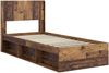 vidaXL Bettgestell mit Stauraum und Kopfteil Altholz 75x190 cm 3414273 Bild 4