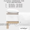Schlafgut 'PURE TOPPER' Spannbettlaken, für Topper bis 10 cm Höhe, Sand Mid, XL 180x200 cm - 200x220 cm, 95% gekämmte Bio-Baumwolle, 5% Elasthan Bild 3