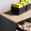 vidaXL Brennholzregal mit Holzplatte Schwarz 100,5x35,5x40 cm 864255 Bild 4