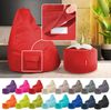 Green Bean® Sitzsack + Hocker, 2er Set, robust, waschbar, schmutzabweisend, Rot, 90 x 80 x 70 cm Bild 5