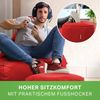 Green Bean® Sitzsack + Hocker, 2er Set, robust, waschbar, schmutzabweisend, Rot, 90 x 80 x 70 cm Bild 4