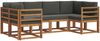 vidaXL Outdoor-Sofagarnitur mit Kissen 6 pcs Natur und Anthrazit 3366870 Bild 2