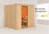 Karibu Sauna Sodin + 9kW Saunaofen mit ext. Steuerung Easy Energiespartür Bild 5