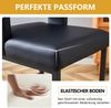 Barhocker 2er-Set in Schwarz, 48 x 53,3 x 91,4 cm – gepolsterte Sitzfläche, Metallbeine, PU-Leder Bild 5