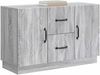 vidaXL Sideboard Graues Sonoma 89 x 34,5 x 57 cm Holzwerkstoff 895351 Bild 2