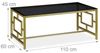 Relaxdays Couchtisch Glas Schwarz & Gold Bild 5