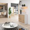 Milord FURNITURE Kommode mit 3 Schubladen 2 Einlegeböden und 1 Tür 80 cm breit, B80xH77xT35 Bild 3