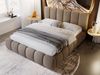 GRAINGOLD Cloud Bett 120x200, Polsterbett ohne Bettkasten, Bouclé-Stoff, mit Lattenrost, Braun Bild 3