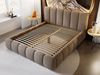 GRAINGOLD Cloud Bett 120x200, Polsterbett ohne Bettkasten, Bouclé-Stoff, mit Lattenrost, Braun Bild 5