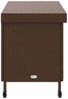 vidaXL Gartentruhe mit Rollen Braun 110x55x73 cm Poly Rattan 4103827 Bild 5