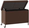 vidaXL Gartentruhe mit Rollen Braun 110x55x73 cm Poly Rattan 4103827 Bild 3