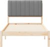 vidaXL Bettgestell mit gepolstertem Kopfteil Hellgrau 90 x 190 cm 878084 Bild 5