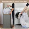 iEGrow Wäschekorb mit Deckel 110L XL Herausnehmbarer Innentasche Bild 5