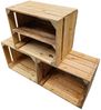 Holzkisten Vintage 3er Set 50 x 40 x 30cm mit Regal lang verbaut Bild 3