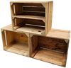 Holzkisten Vintage 3er Set 50 x 40 x 30cm mit Regal lang verbaut Bild 4