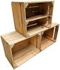 Holzkisten Vintage 3er Set 50 x 40 x 30cm mit Regal lang verbaut Bild 2