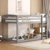 Etagenbett mit 2 Schlafgelegenheiten, Trittleiter, Rausfallschutz und Lattenrost, 90x200 cm, Kinderbett, Kiefer Bild 4
